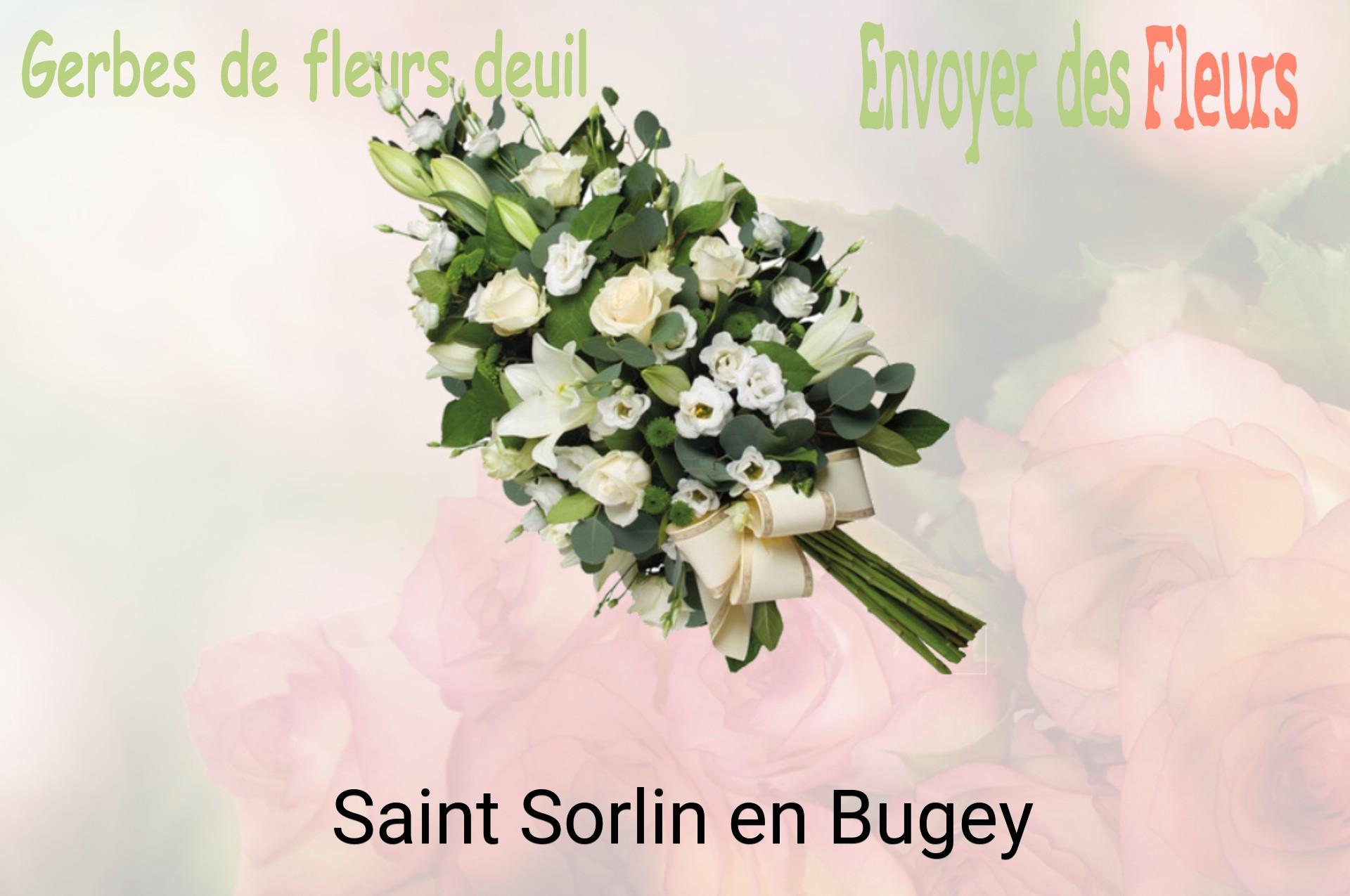Gerbe de fleurs de deuil livrée à Saint-Sorlin-en-Bugey